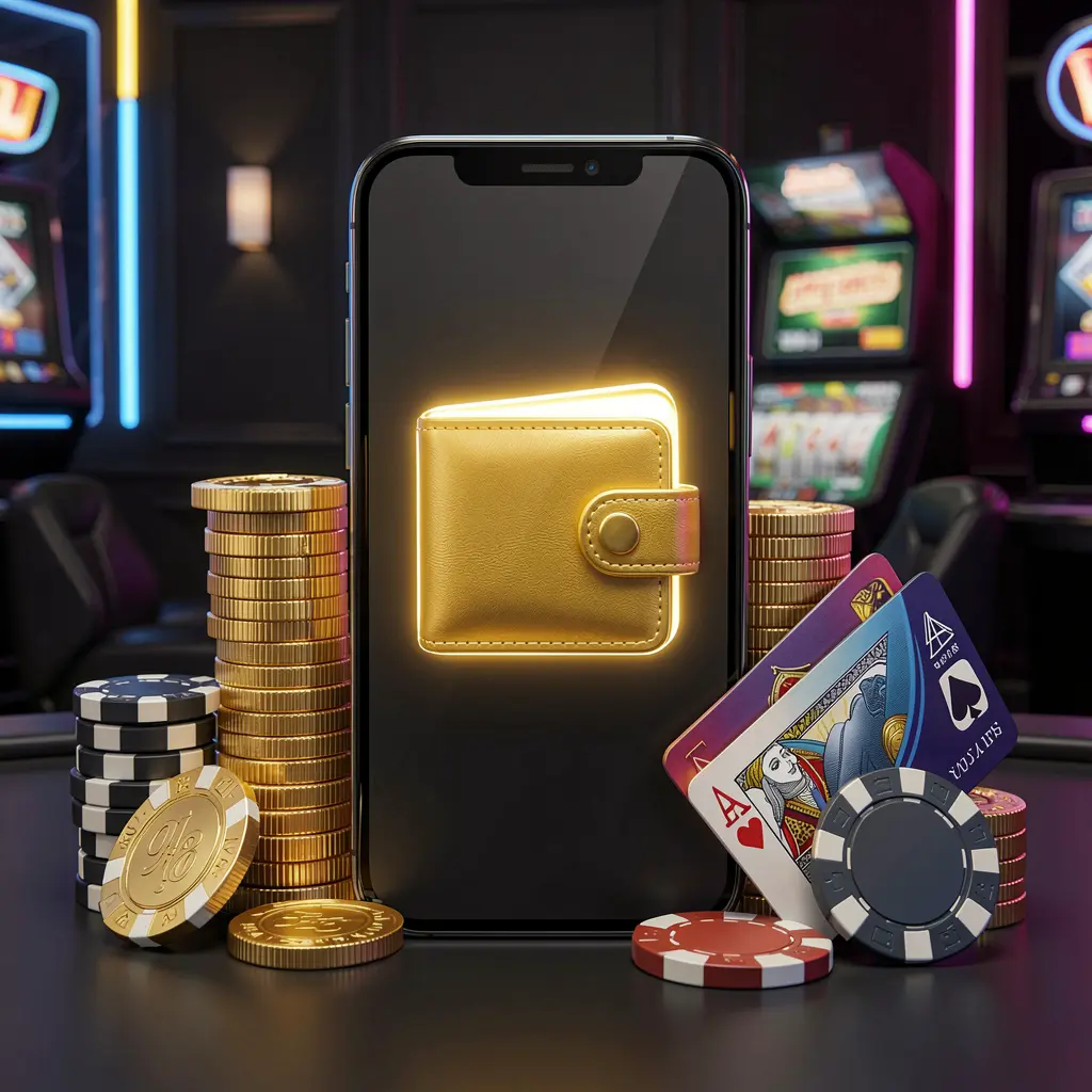 SG 99 online casino deposit bonus concept with a smartphone screen displaying a glowing wallet icon surrounded by stacks of golden coins, poker chips, and bank cards on a dark luxury background with neon highlights in a realistic 3D style SG 99 online casino deposit bonus concept with a smartphone screen displaying a glowing wallet icon surrounded by stacks of golden coins, poker chips, and bank cards on a dark luxury background with neon highlights in a realistic 3D style